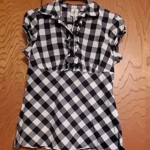 black and white blouse